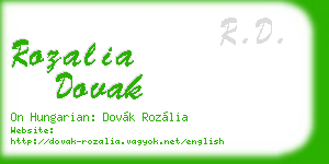 rozalia dovak business card