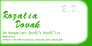 rozalia dovak business card